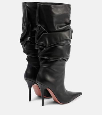 Overknee-Stiefel Anok 105 aus Leder | Amina Muaddi