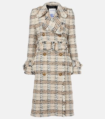 Abrigo de bouclé con Burberry Check | Burberry