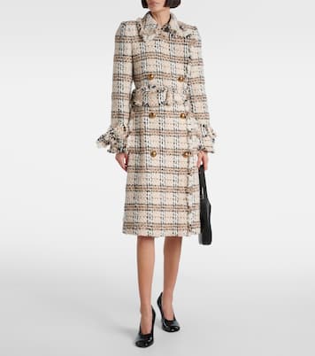 Abrigo de bouclé con Burberry Check | Burberry