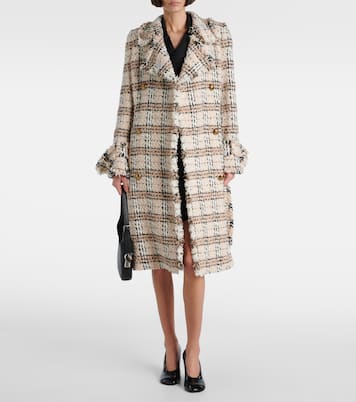 Abrigo de bouclé con Burberry Check | Burberry