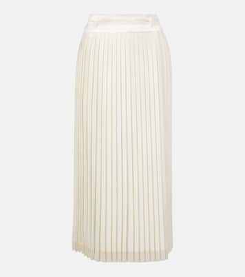 Falda midi Janel de seda plisada | Loro Piana