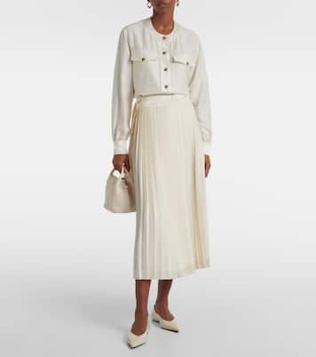 Falda midi Janel de seda plisada | Loro Piana