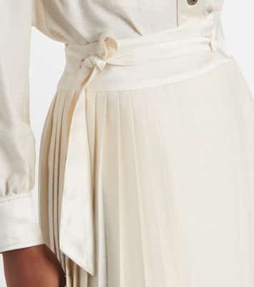 Falda midi Janel de seda plisada | Loro Piana