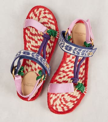 Lake Powell crochet-trimmed sandals | Valentino Garavani