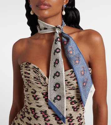 Pañuelo Escape de sarga de seda estampado | Valentino