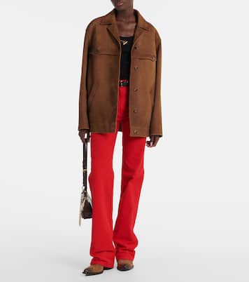 Cotton corduroy wide-leg pants | Prada