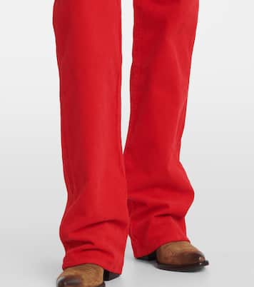 Cotton corduroy wide-leg pants | Prada
