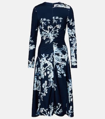 Floral gathered midi dress | Erdem