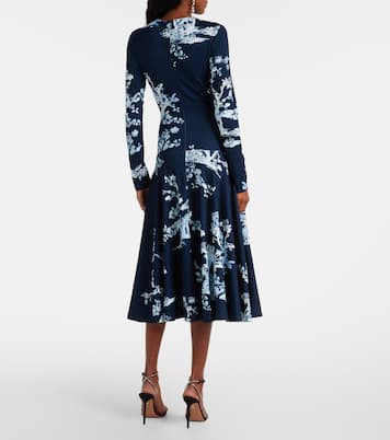 Floral gathered midi dress | Erdem