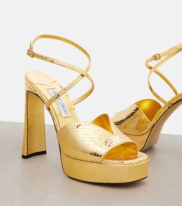 Sandales Karli 125 à plateau en cuir | Jimmy Choo