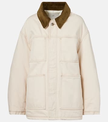 Corduroy-trimmed cotton twill field jacket | Ami Paris