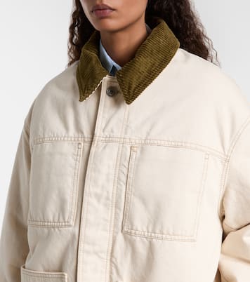 Corduroy-trimmed cotton twill field jacket | Ami Paris