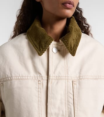 Corduroy-trimmed cotton twill field jacket | Ami Paris