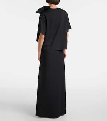 Colle bow-detail cotton jersey T-shirt | Max Mara