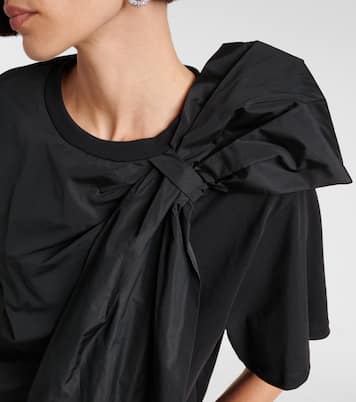Colle bow-detail cotton jersey T-shirt | Max Mara
