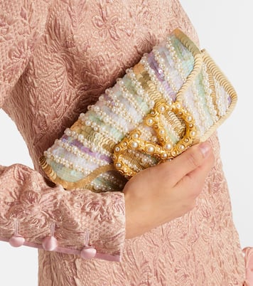 Locò Small embellished satin shoulder bag | Valentino Garavani