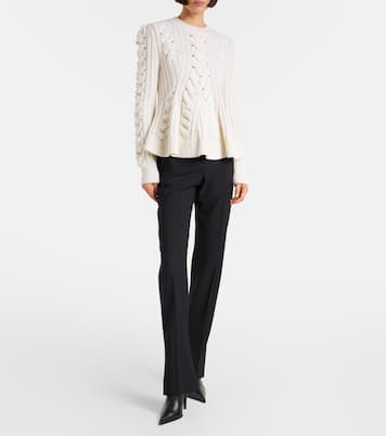 Cable-knit wool and cashmere sweater | McQueen