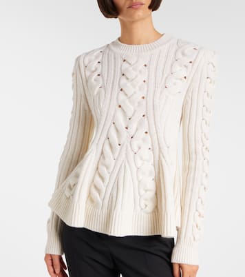 Cable-knit wool and cashmere sweater | McQueen