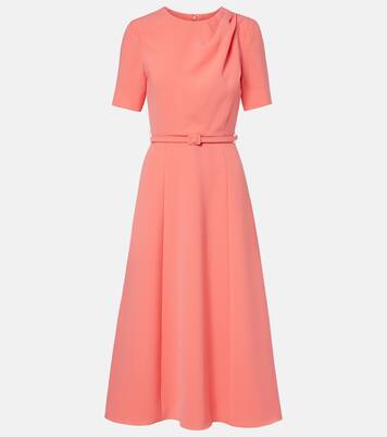 Belted crêpe midi dress | Carolina Herrera