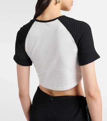 Gathered cotton jersey crop top | Christopher Esber