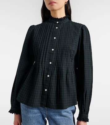 Checked ruffled cotton shirt | Polo Ralph Lauren