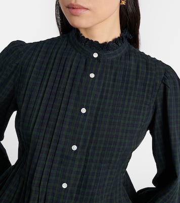 Checked ruffled cotton shirt | Polo Ralph Lauren