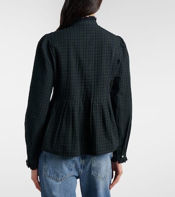 Checked ruffled cotton shirt | Polo Ralph Lauren