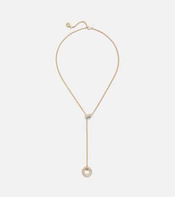 Orbit Lariat 18kt gold necklace with diamonds | Shay Jewelry