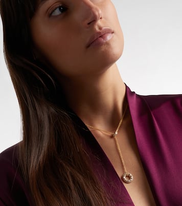 Orbit Lariat 18kt gold necklace with diamonds | Shay Jewelry