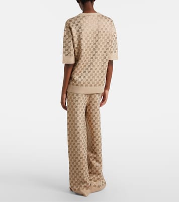 GG wool and cashmere-blend wide-leg pants | Gucci