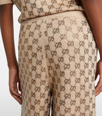 GG wool and cashmere-blend wide-leg pants | Gucci