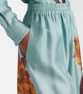 Floral silk palazzo pants | La DoubleJ