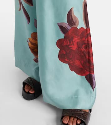 Floral silk palazzo pants | La DoubleJ