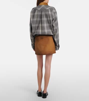 Suede miniskirt | Miu Miu