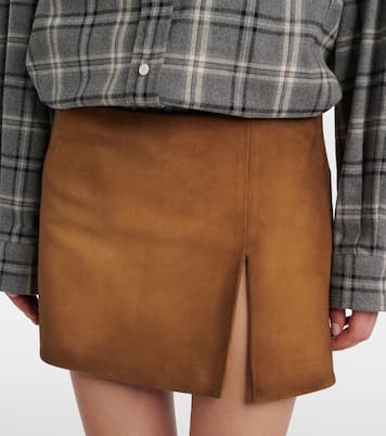 Suede miniskirt | Miu Miu