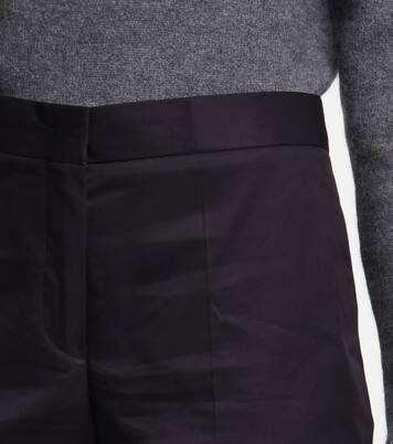 High-rise cotton gabardine straight pants | Jil Sander