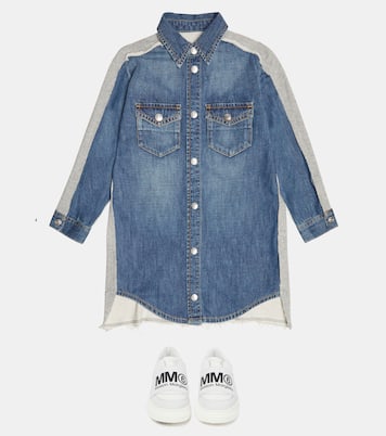 Kleid aus Denim und Jersey | MM6 Maison Margiela Kids
