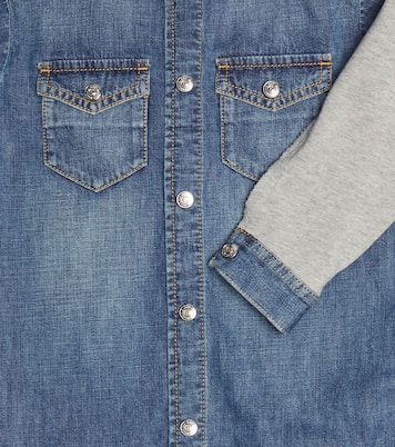 Kleid aus Denim und Jersey | MM6 Maison Margiela Kids