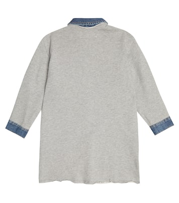 Kleid aus Denim und Jersey | MM6 Maison Margiela Kids