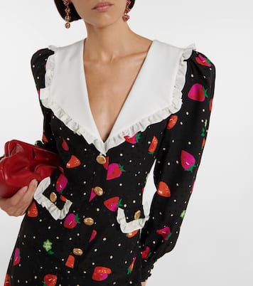 Printed jacquard silk midi dress | Alessandra Rich
