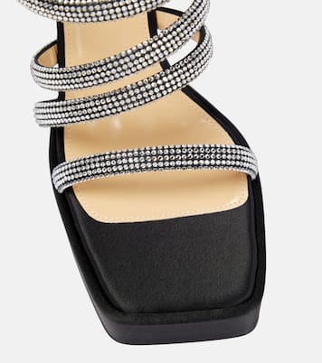Sydney embellished satin platform sandals | Mach & Mach