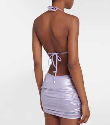Minifalda de lycra fruncida | The Attico