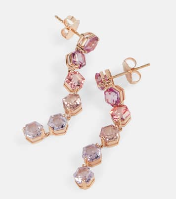 Boucles d'oreilles en or rose 14 ct et cristaux | Suzanne Kalan