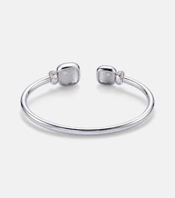 Nudo 18kt white gold bracelet with diamonds and topaz | Pomellato