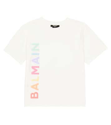 T-Shirt aus Baumwoll-Jersey | Balmain Kids