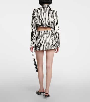 Zebra-print warp miniskirt | Coperni