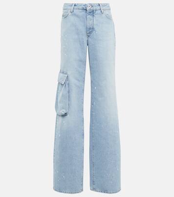 Jeans larghi Toybox a vita alta | Off-White