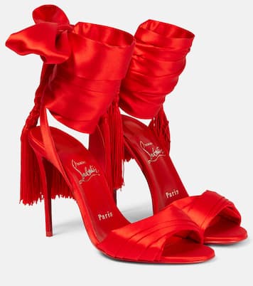 Sandali Sevillana 100 in crêpe satin | Christian Louboutin