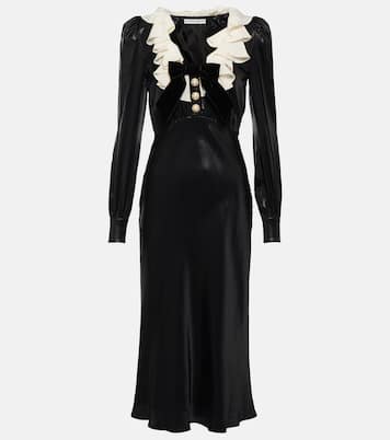 Midikleid aus Satin | Alessandra Rich