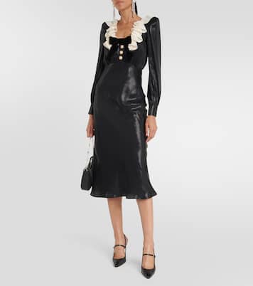 Midikleid aus Satin | Alessandra Rich